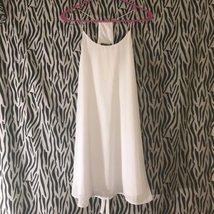 White flare dress